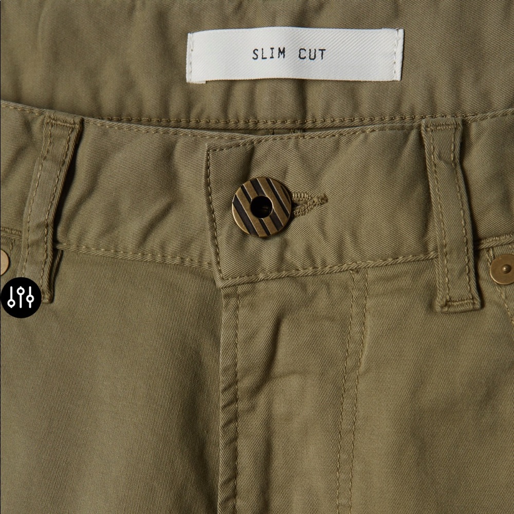 Billy Reid 5 Pocket Pant, Size 33, Miss Green - Picture 6 of 6
